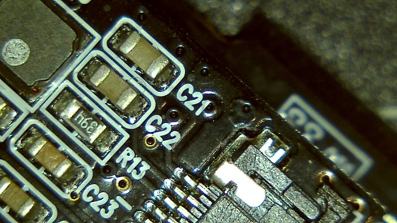 Inspektion von Leiterplatten und Elektronik Mikroskopisches Beispielbild 3