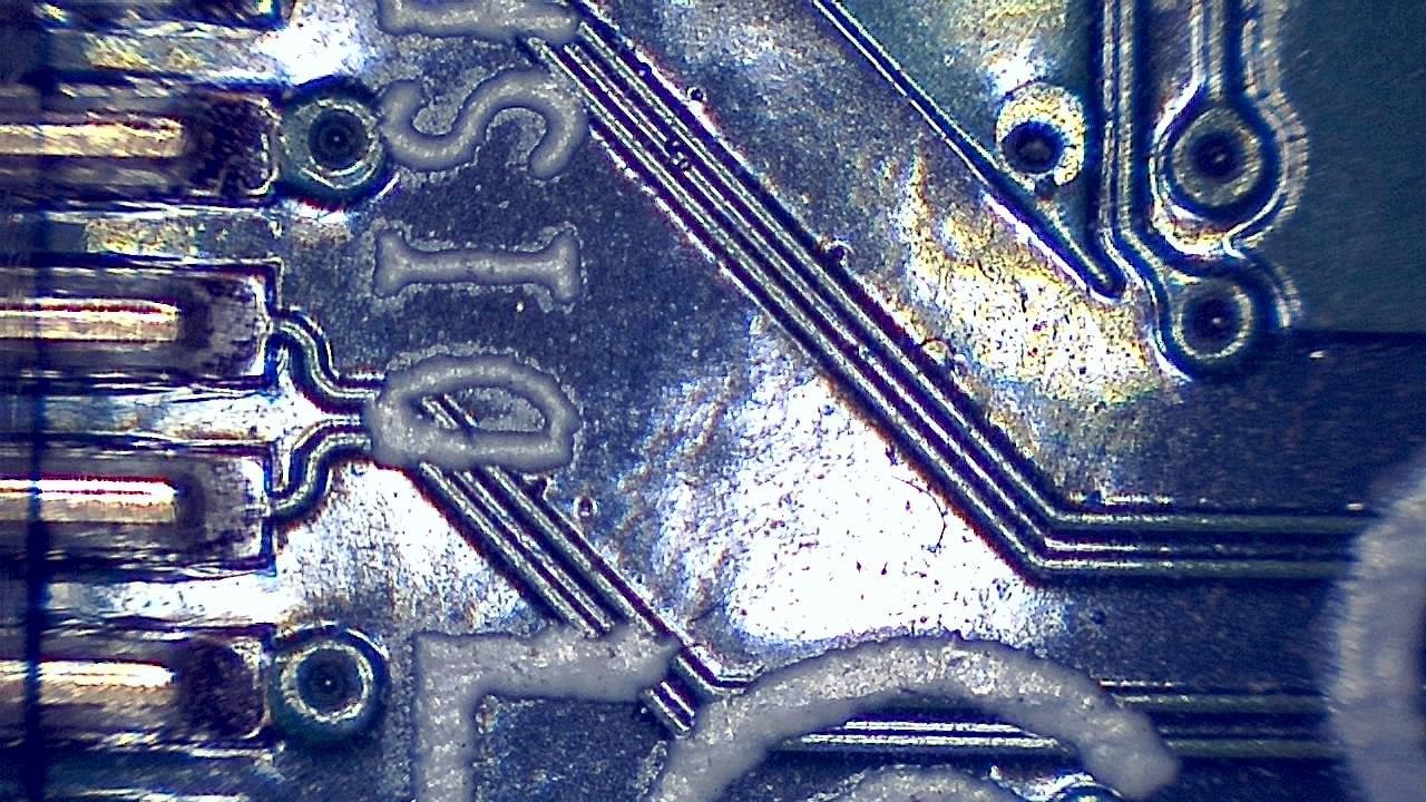 Inspektion von Leiterplatten und Elektronik Mikroskopisches Beispielbild 4
