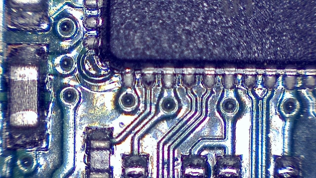 Inspektion von Leiterplatten und Elektronik Mikroskopisches Beispielbild 6