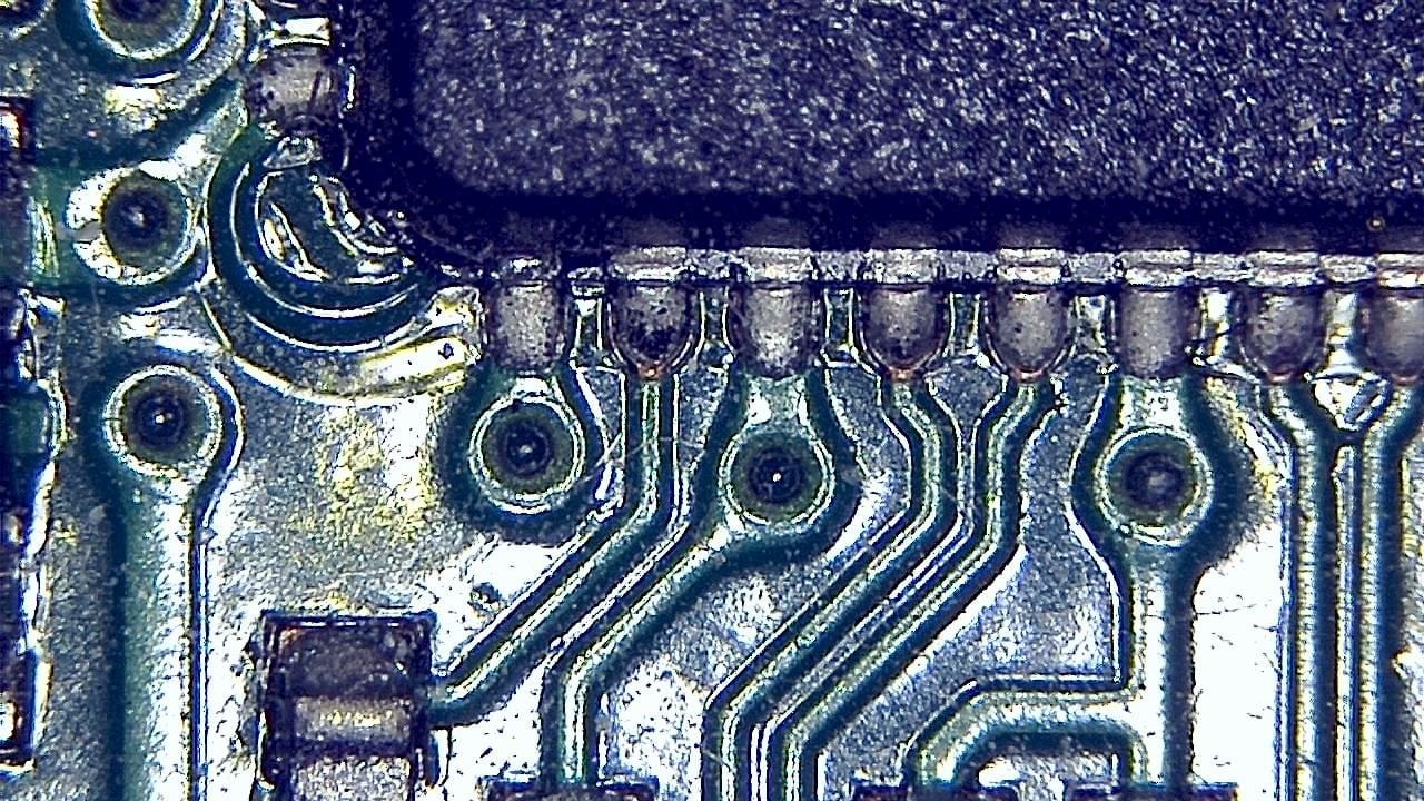 Inspektion von Leiterplatten und Elektronik Mikroskopisches Beispielbild 7