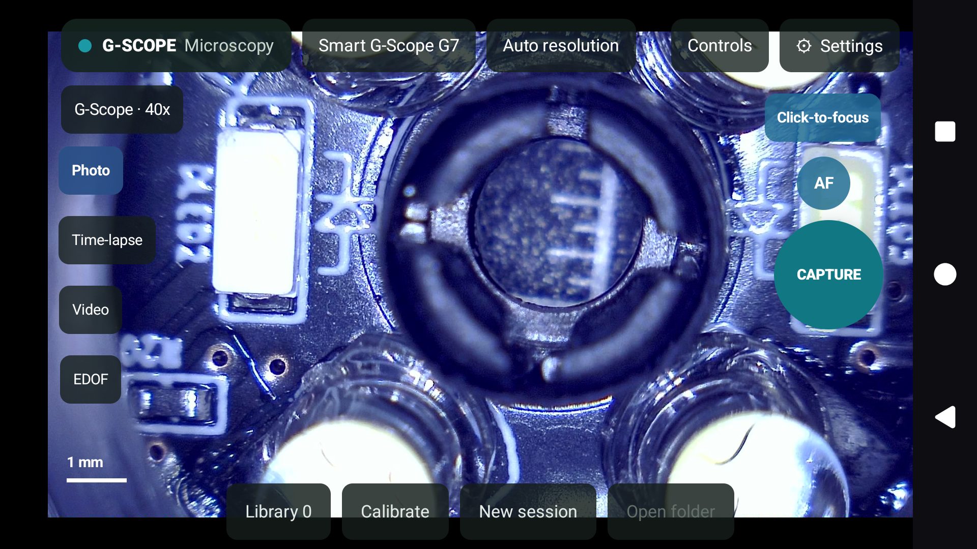 G-Scope Android: Live view and capture on a phone